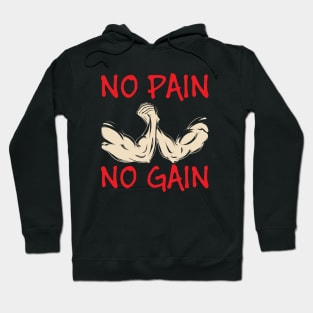 No pain no gain - Crazy gains - Nothing beats the feeling of power that weightlifting, powerlifting and strength training it gives us! A beautiful vintage design representing body positivity! Hoodie